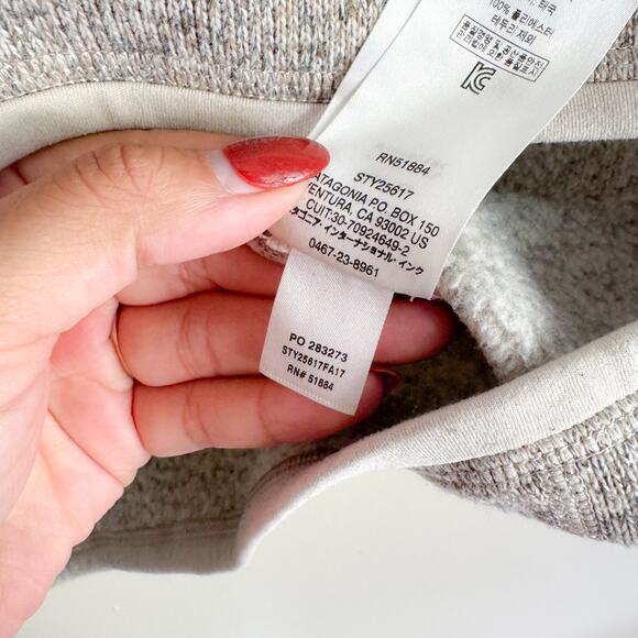 Patagonia Oatmeal Cream Quarter Zip Better Sweater Fleece Pullover Jacket Small - Picture 5 of 7